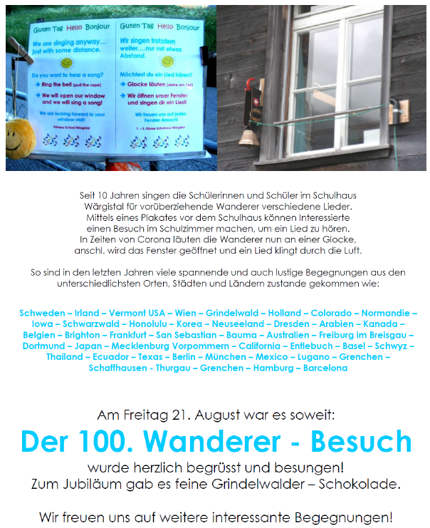 Beitrag 1/2 Klasse Wärgistal, August 2020